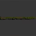 Natural Stone Wall Construction Element With Irregular Blocks And Green Moss