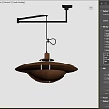 Modern Wooden Pendant Light With Metal Frame And Warm Glow For Interior Living Space