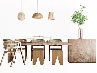 Quiet table and chair combination bar 3d model
