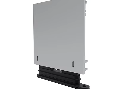 Gray Panel With Black Base And Mounting Holes For Installation Use 3d model