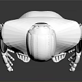 White Humanoid Robot Character 3D Model With Human Like Body And Simple Gray Background