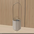 Modern Table Lamp With Metal Handle Minimalist Design Warm Light And Marble Base