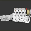 modern engine rotary cylinder engine cylinder rotary engine 3d model