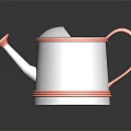 Modern Household Watering Can In White And Pink With Handle For Plant Care