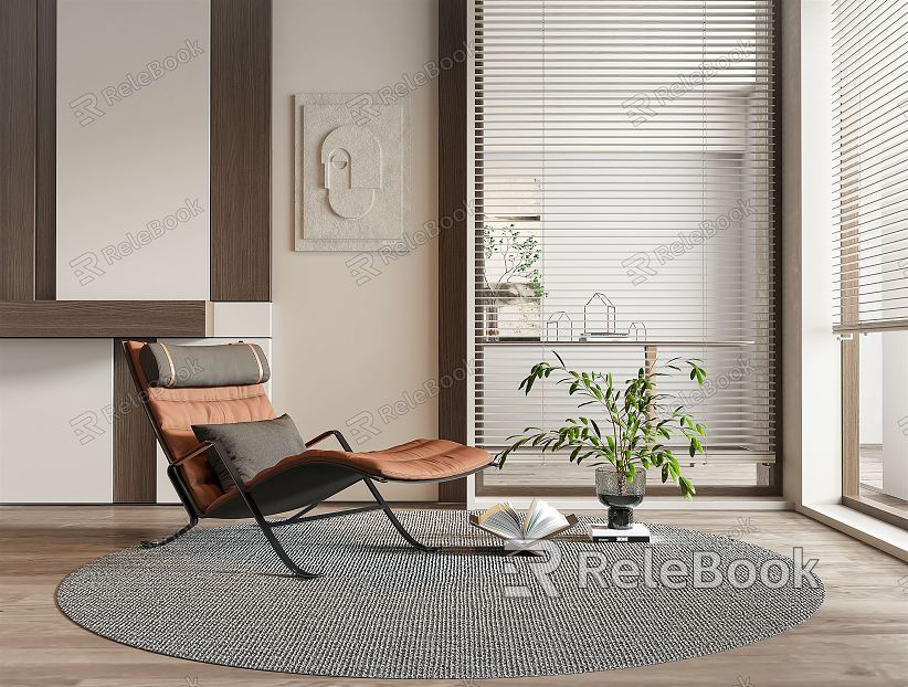 Modern venetian blinds single sofa chair model