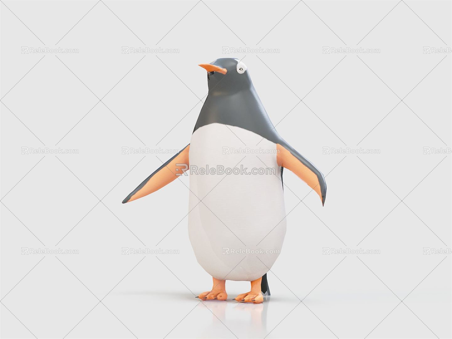 Modern Penguin Cartoon Penguin 3d model