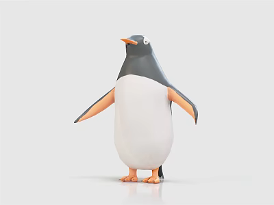 3D Reptile Figure With Olive Green Body And Orange Feet On Light Gray Background 3d model