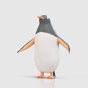 Modern Penguin Cartoon Penguin 3d model