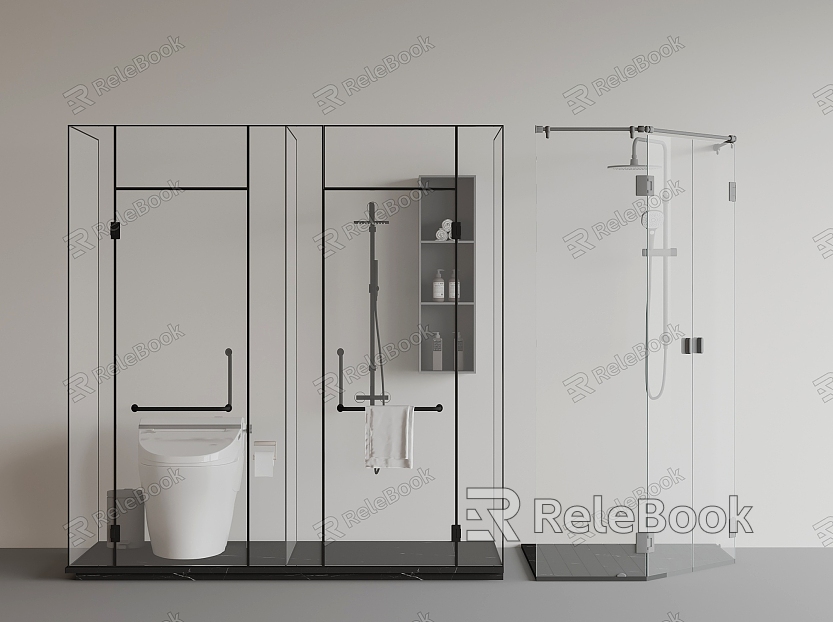 Rain partition shower model