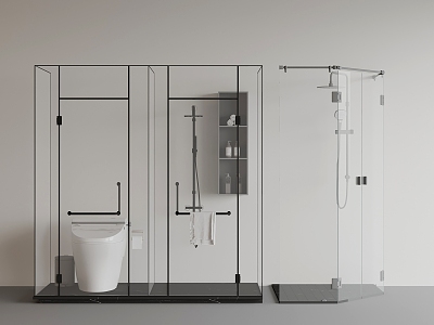 Rain partition shower model