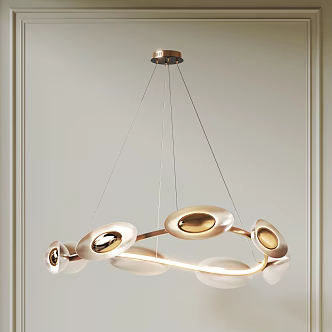 Chandelier Metal Chandelier Ring Chandelier Multi-head Chandelier Creative Chandelier 3d model