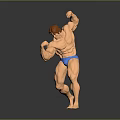 Muscular Fit Male Limbs Flexing Strong Athletic Muscles In Posed Figure
