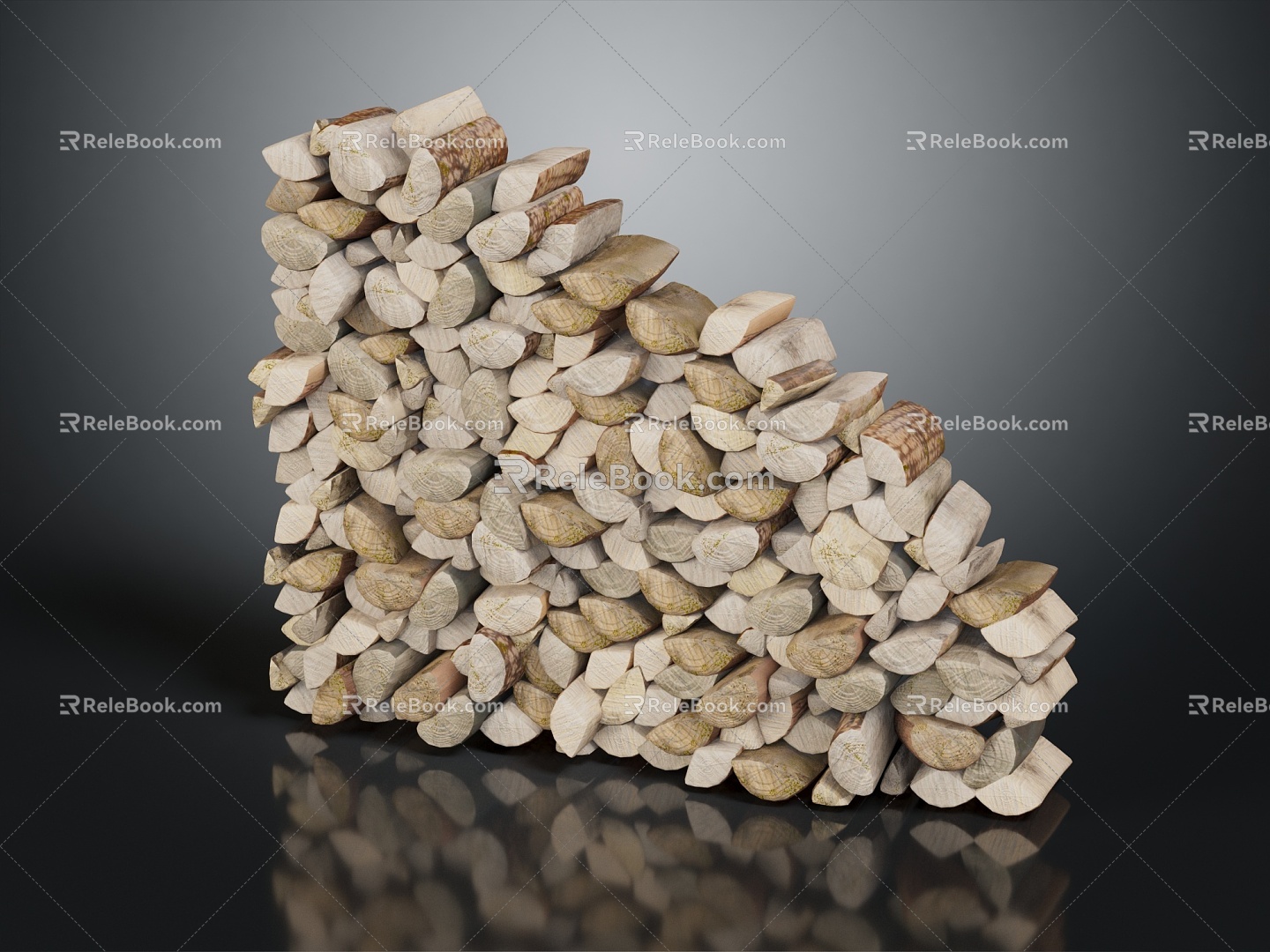 Modern Wood Split 3d model