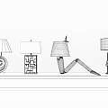 Modern Special-Shaped Table Lamp Simple Metal Classic Table Lamp Combination 3d model