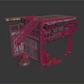 Rusty Industrial Metal Structure With Staircase Pipes Metal Frames And Mechanical Components