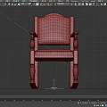 Classic Wooden Rocking Chair with Gray Fabric Seat and Armrests for Home Use