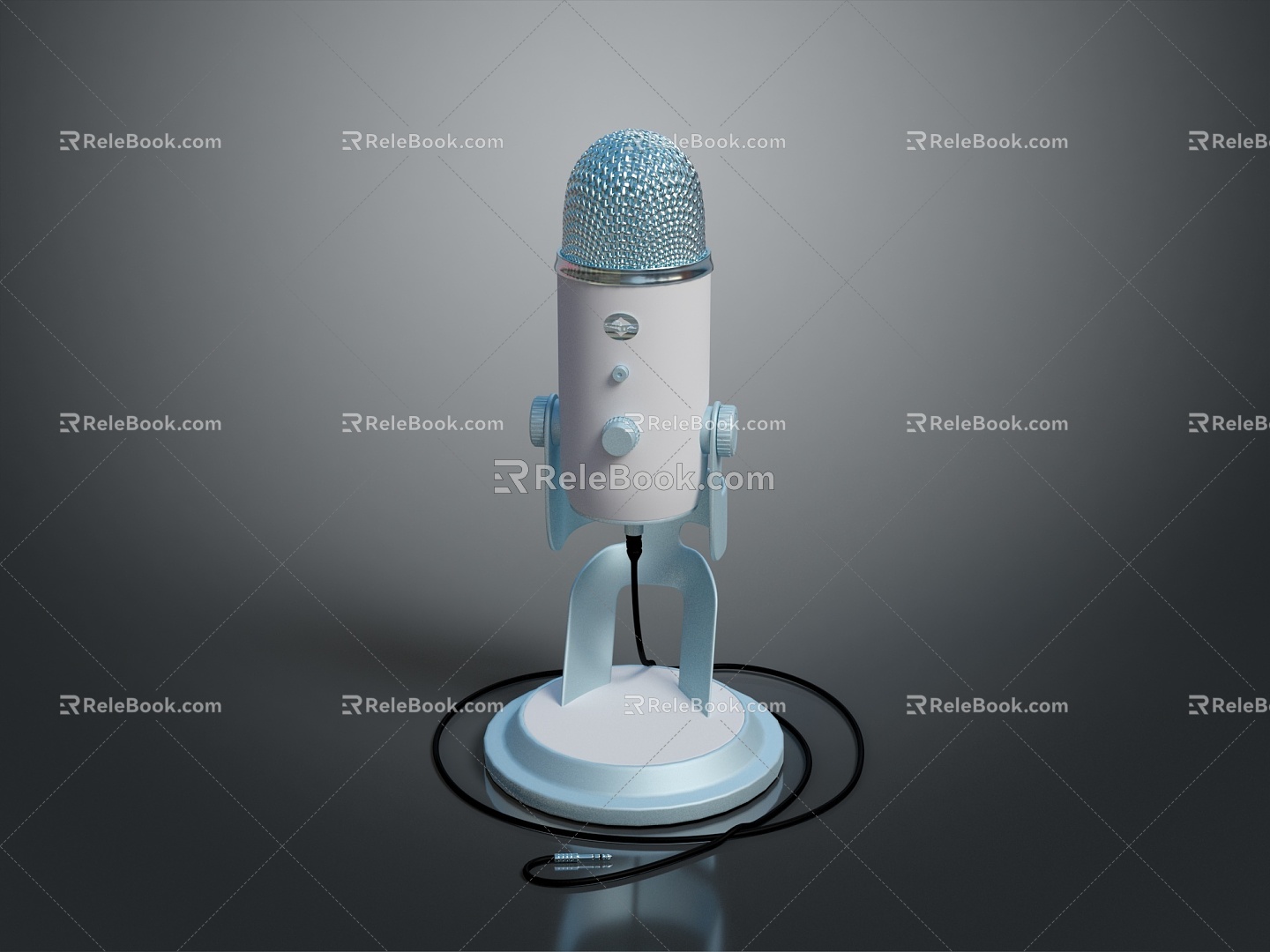 Microphone Amplifier Capacitor Microphone High-end Microphone Wheat Desktop Microphone Broadcasting Microphone 3d model