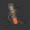 Household Decorative Glass Bottle With Orange Liquid And Cork Stopper And Floating Orange Drops