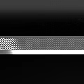 Sleek Metal Strip With Perforated Grid Texture And Silver Edge On Black Background 3d model