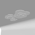 Cloud Shaped White Ceiling Light With Modern Design And Soft Lighting Effect For Interior 3d model