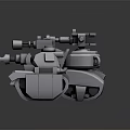 Detailed Military Tank Models With Cannon Turrets And Tracked Bases On