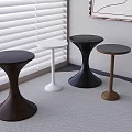 Nordic Side Table Coffee Table Round Table Italian Style Light Luxury Solid Wood Corner Table 3d model