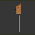 Wooden Birdhouse On Metal Pole For Outdoor Garden Decoration And Bird Habitat