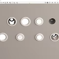 Modern minimalist embedded downlight spotlight 3d model