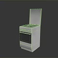 White Gas Stove Oven Cooking Equipment with Four Burners for Home Use