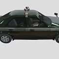 Green Security Patrol Car With Roof Emergency Lights And Patrol Markings