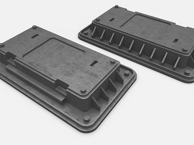 Industrial Equipment Mechanical Parts With Metal Structure And Bolt Fixing Design 3d model