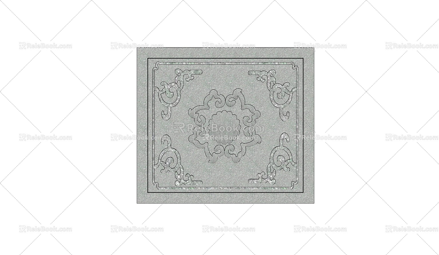 New Chinese-style Floor Tile Ground Paving 3d model