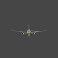 Modern White Airliner Exterior Design With Twin Engines And Landing Gear