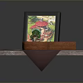 Decorative Household Items On Wooden Table With Colorful Photo Frame Decorative Box And Greeting Card