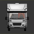 Sleek Modern Silver Camper Van Exterior With Roof Equipment And Side Windows 3d model