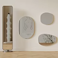 Modern Floor Mirror and Wall Decorative Mirrors in Different Shapes for Interior 3d model