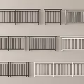 Various Design Railings In Black And White Metal For Home Decoration