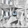 Futuristic Tech Environment Featuring Geometric Lines Circular Screen And AI Elements