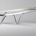 Modern Pergola Design With Curved Metal Roof And Sleek Support Structure
