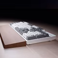 Duga K310 white 104 key position office electronic competition mechanical keyboard 3d model