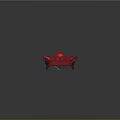 Purple Red Character Creature With Glowing Eyes And White Tentacles Pixelated 3D Model Design