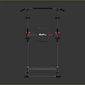 Multi functional Home Gym Fitness Machine Red Seat Black Frame Strength Training Cables Handles