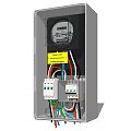 Industrial Electrical Control Cabinet with Digital Meter Terminal Blocks and Colorful Wires