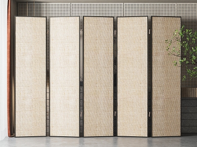 New Chinese Style Screen Partition 3d model