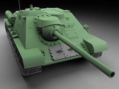 Soviet 85 Tank Destroyer Self-propelled Artillery Soviet Tank Old Tank World War II Tank 3d model