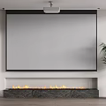 Modern Projector Projection Curtain 3d model