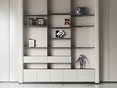 Modern bookcase model