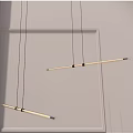 Modern Long Cylindrical Pendant Lights Hanging With Illuminated Metal Finish For Contemporary Interior