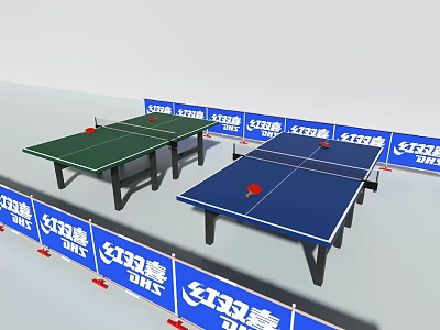 DHS Green And Blue Ping Pong Tables For Training High Quality Sports Equipment 3d model