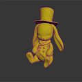 White Rabbit Home Decor Figurine With Black Top Hat Green Vest For Living Room